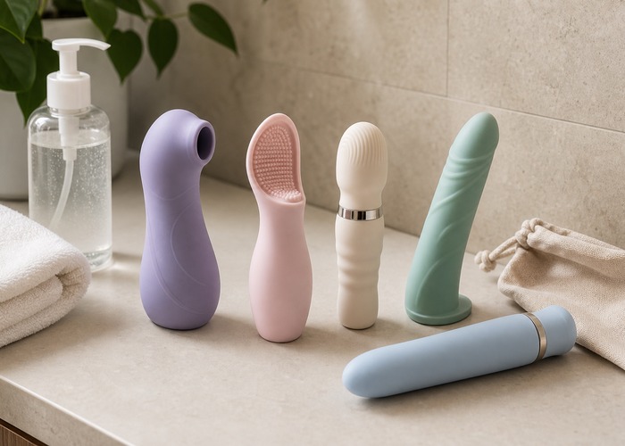 Multi-Function Toys guide product scene with multi-function toy, suction head, tongue-style tip